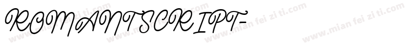 ROMANT SCRIPT字体转换